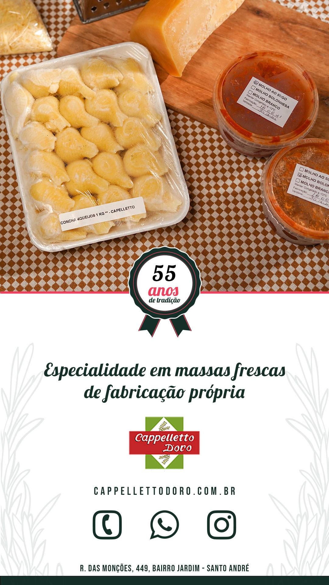 Massas Frescas Cappelletto D'Oro cardápio