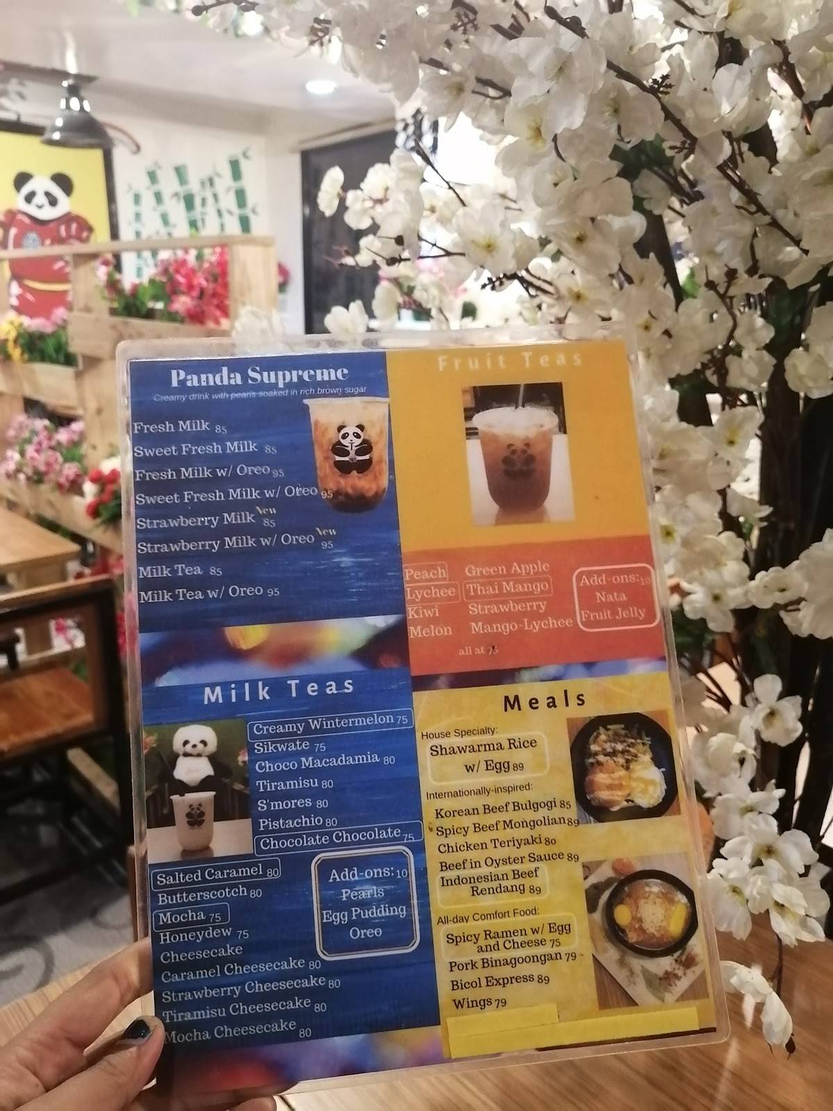 Carta de Mau Cha milk tea+cafe, Cagayan de Oro
