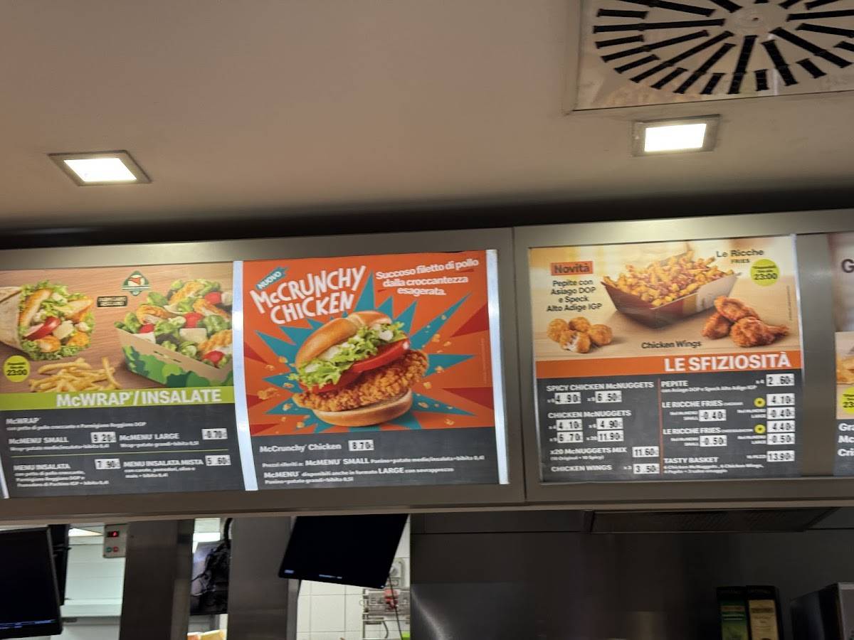 Menu di McDonald's Roma Trionfale 