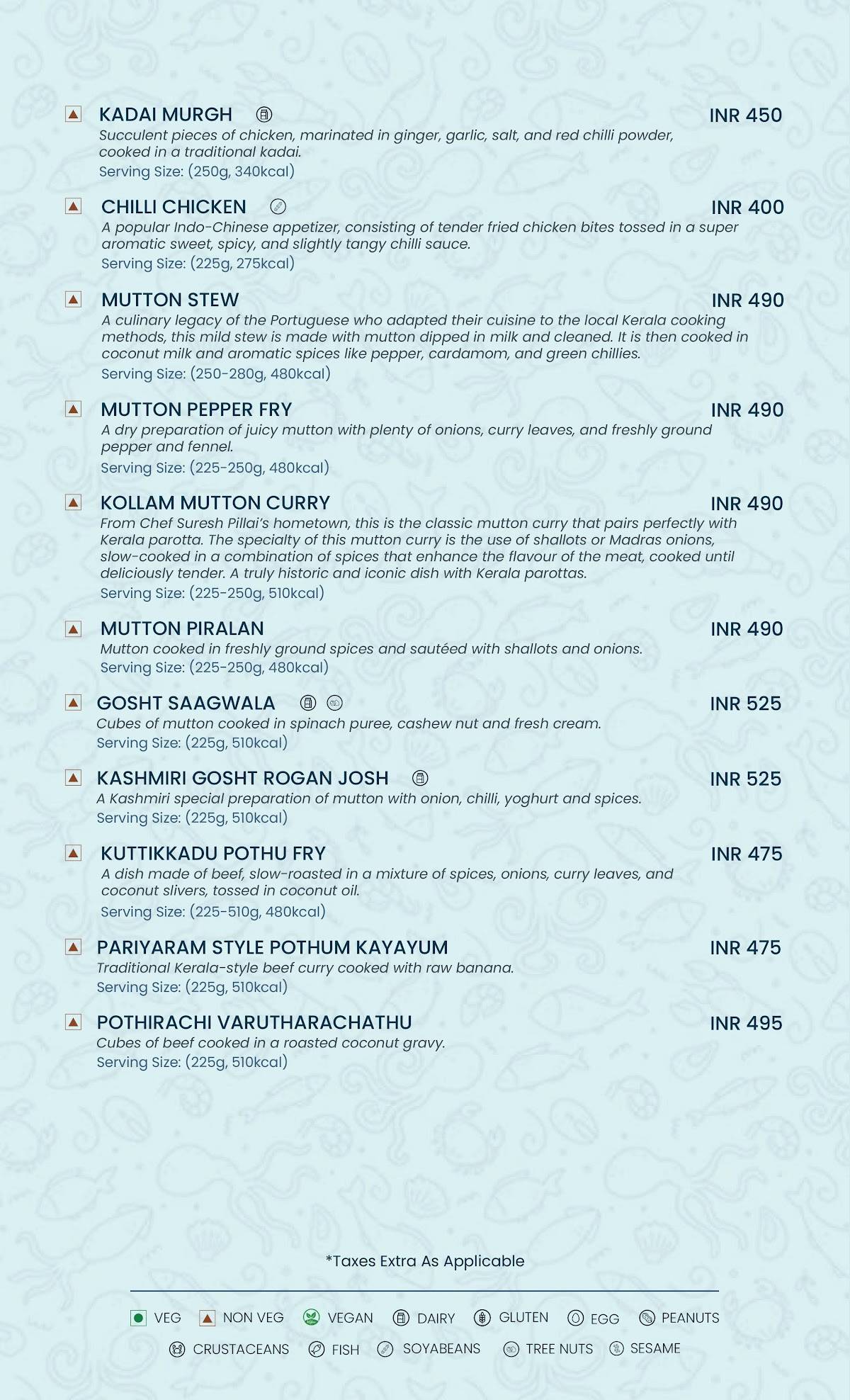 Meen by Chef Pillai menu