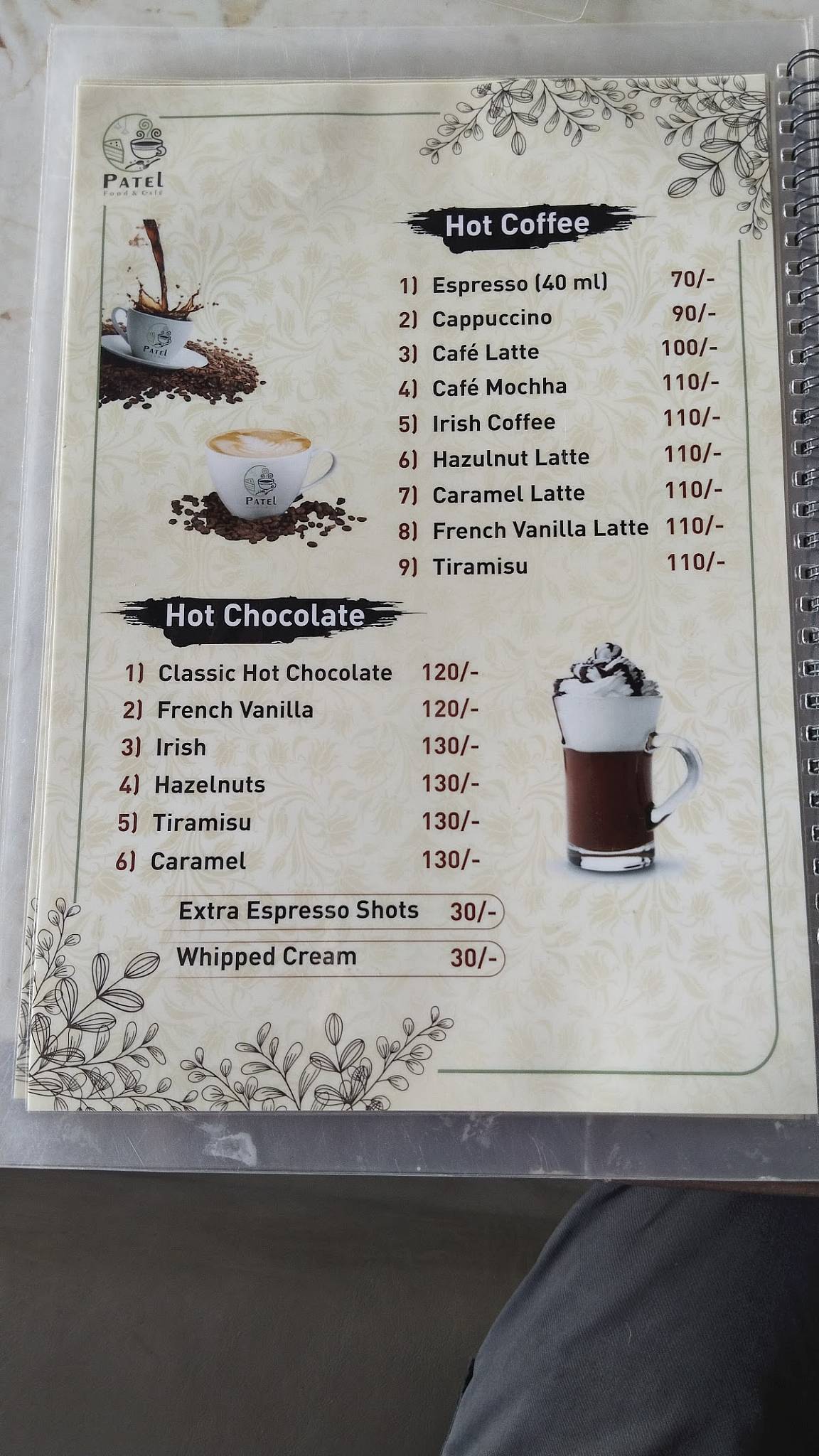 Mojilu Cafe menu