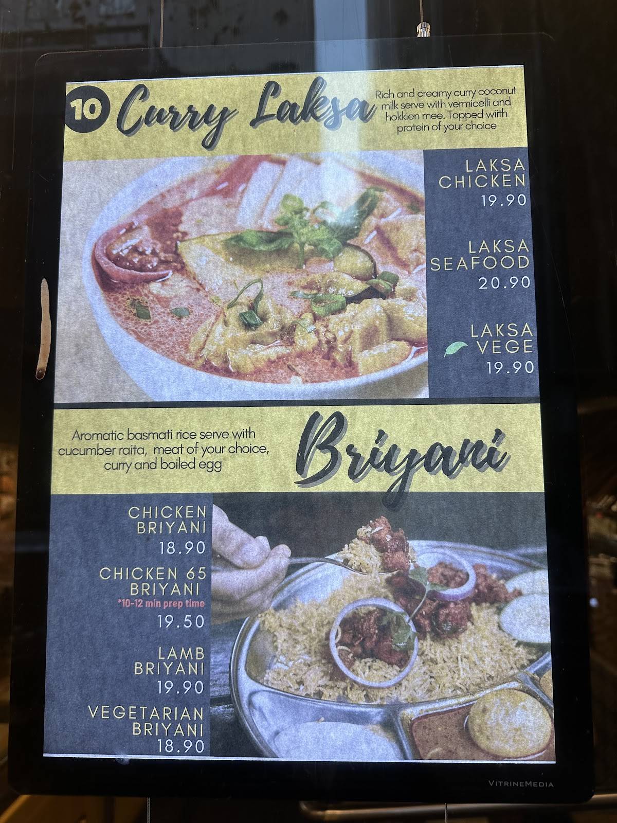 Menu at ROTI BAR, Melbourne, 416-418 Little Collins St