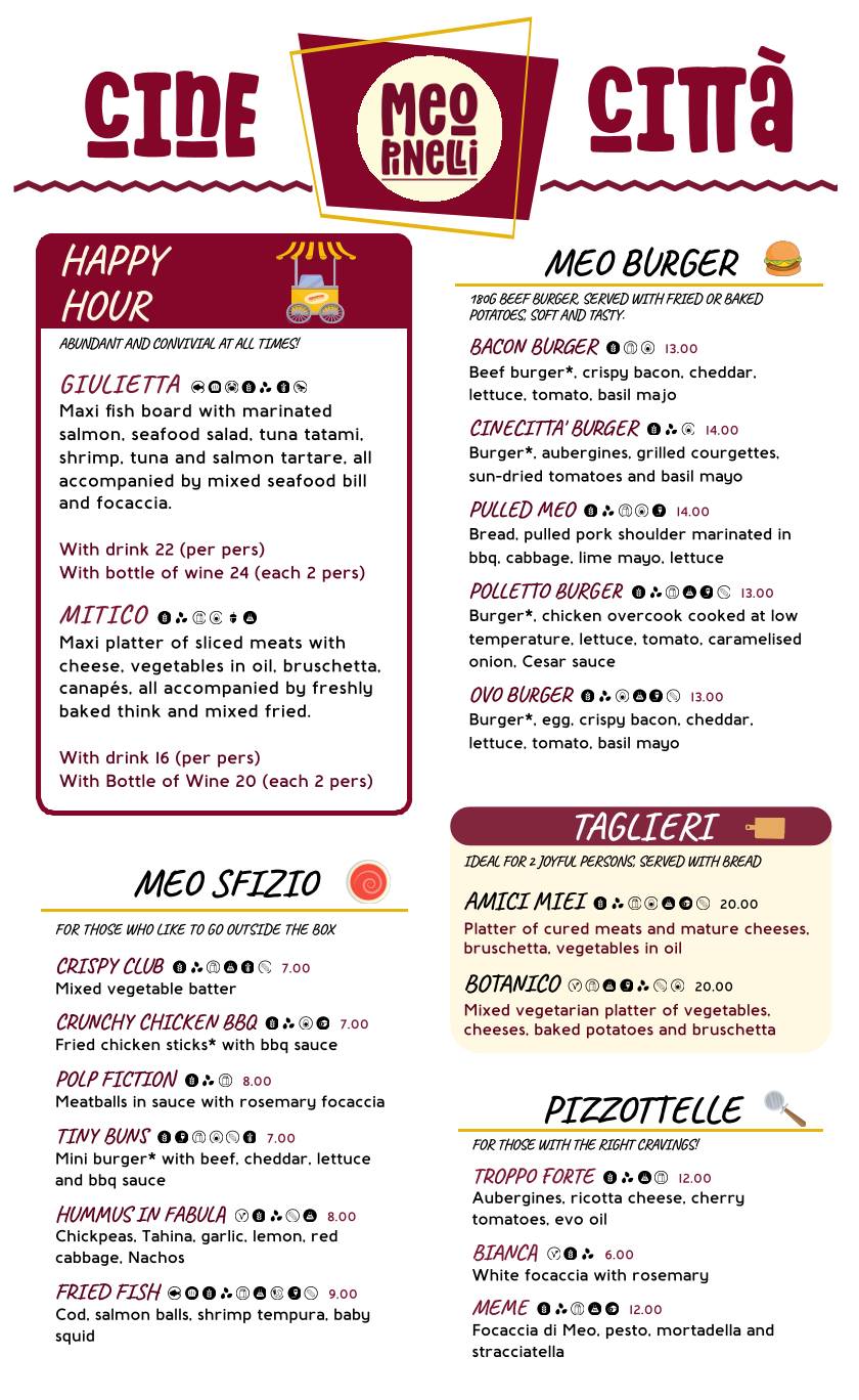 Menu di Meo Pinelli 
