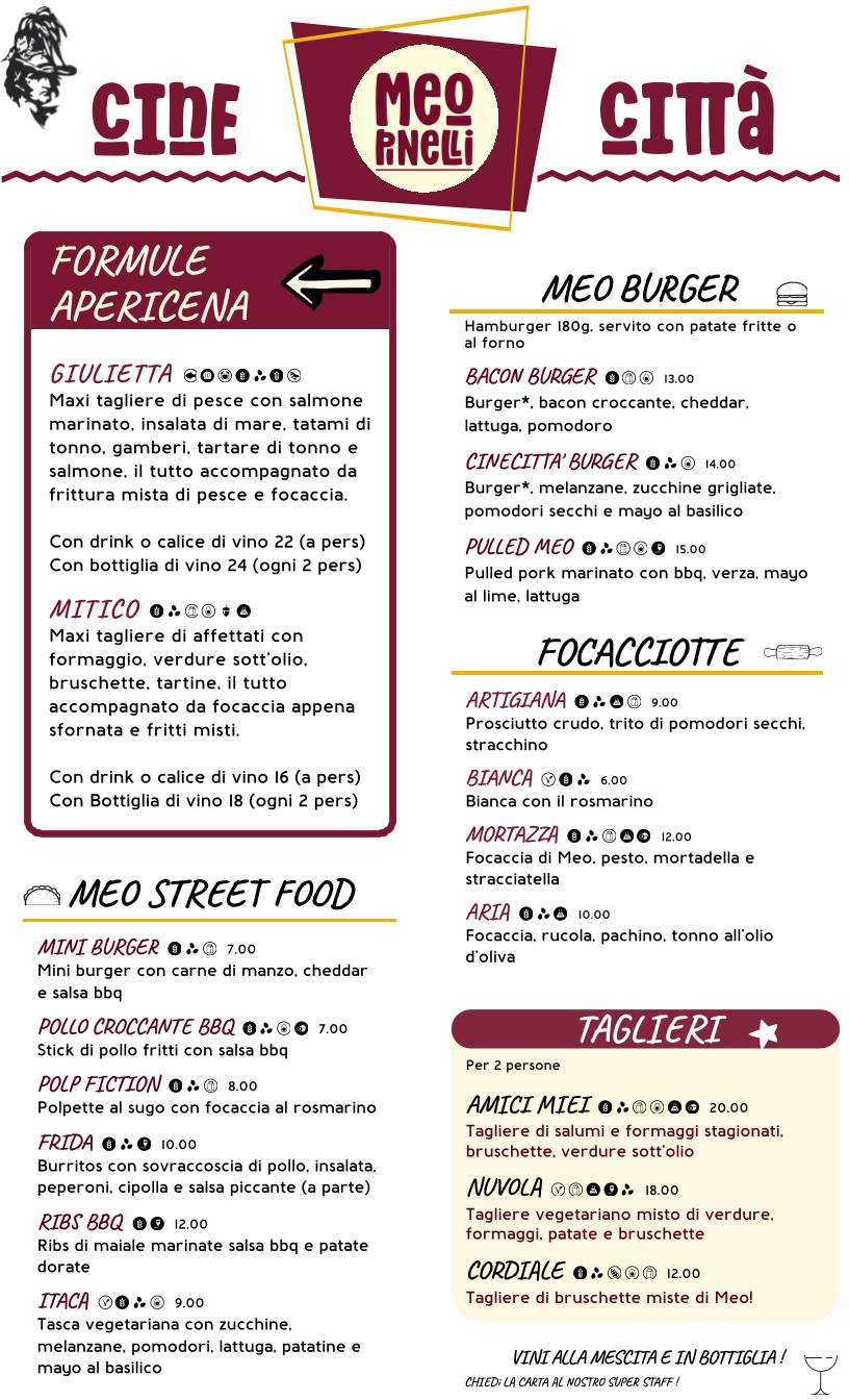 Menu di Meo Pinelli 