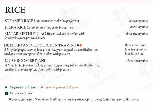 Meraki menu