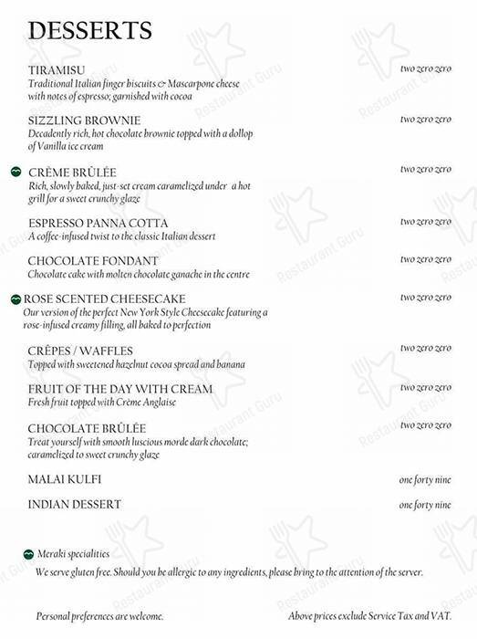 Meraki menu