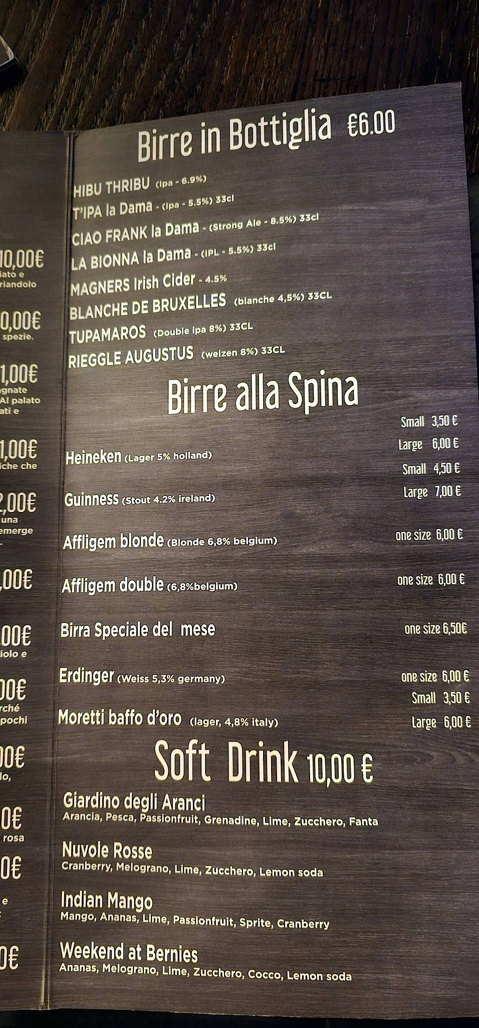 Menu di Merulana Cafè 