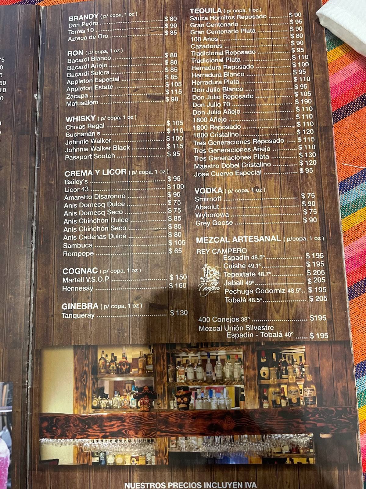 Carta del restaurante El Hidalguense, Ciudad López Mateos, Campeche 155