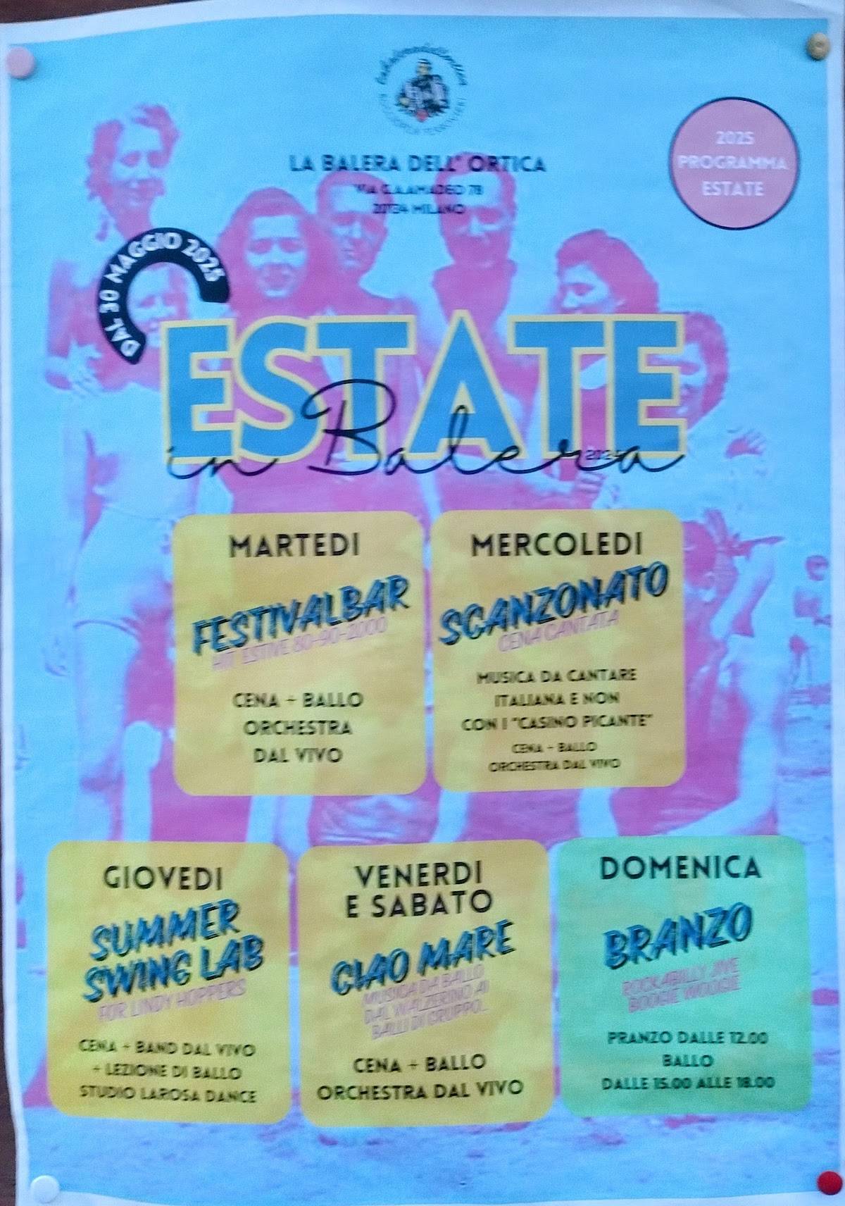 Menu di La Balera dell'Ortica 