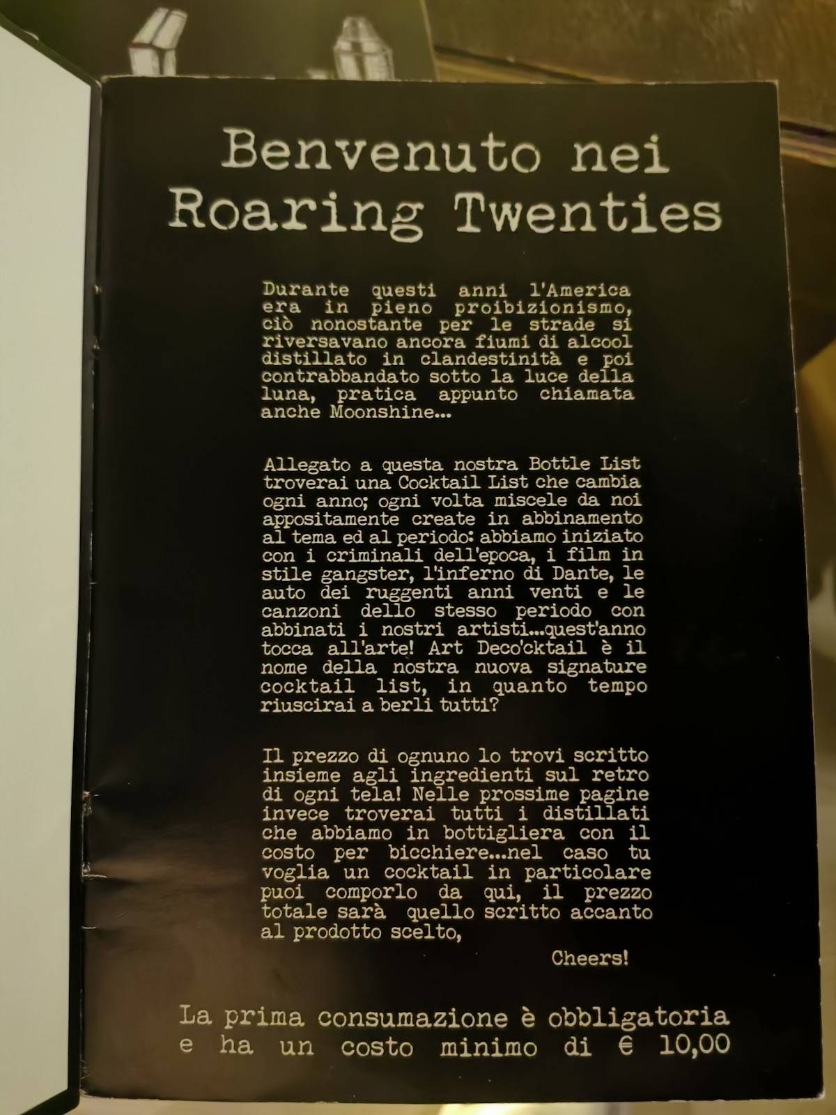 Menu di White Rabbit Speakeasy 
