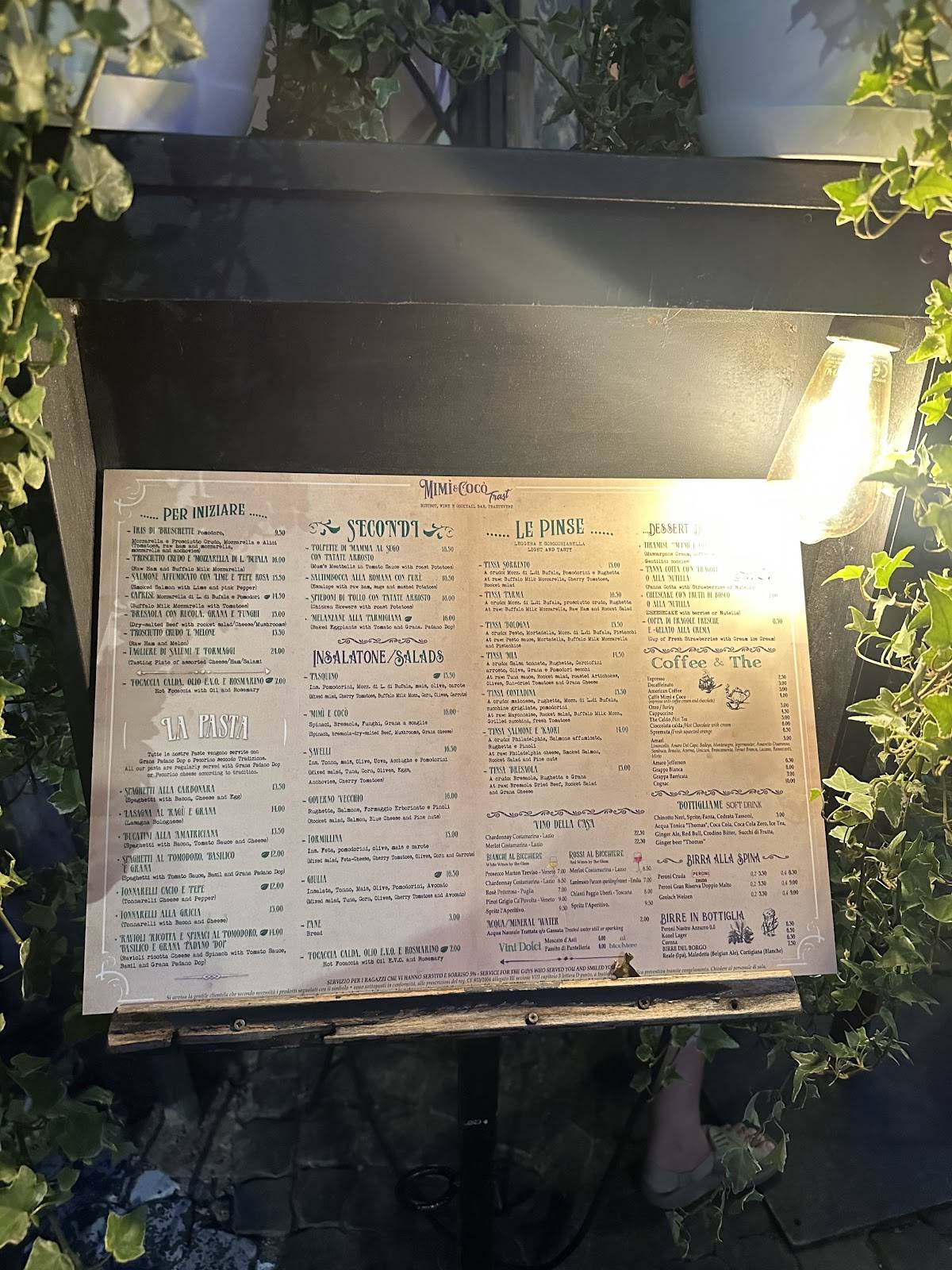 Menu di Mimì E Cocò Trast 