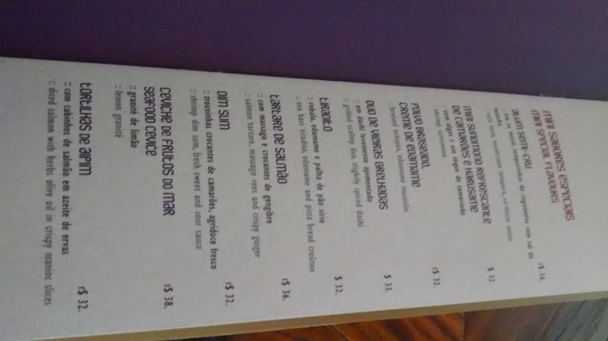 Minimok sushibar Leblon cardápio