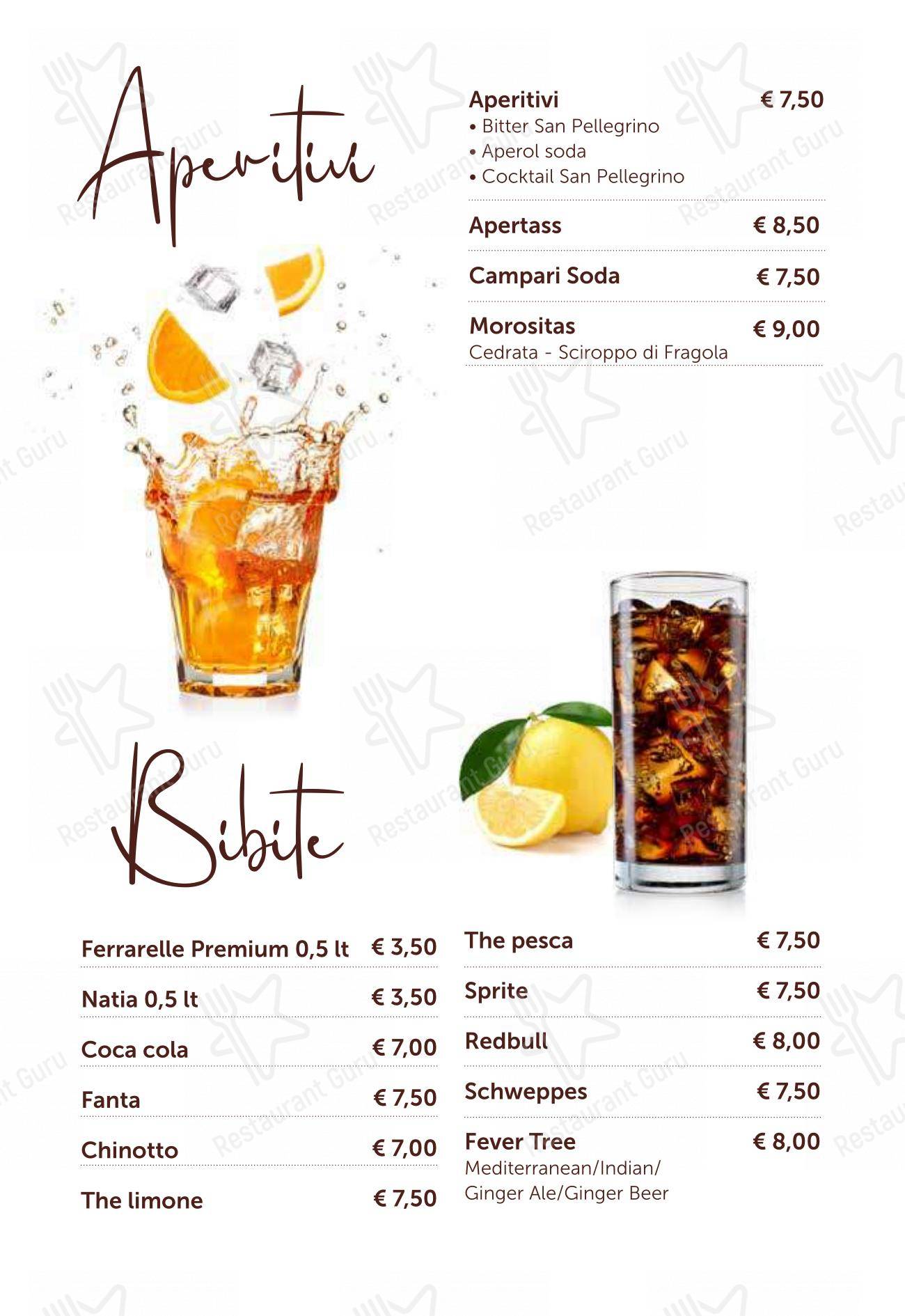 Menu per Bar Miranapoli in Napoli