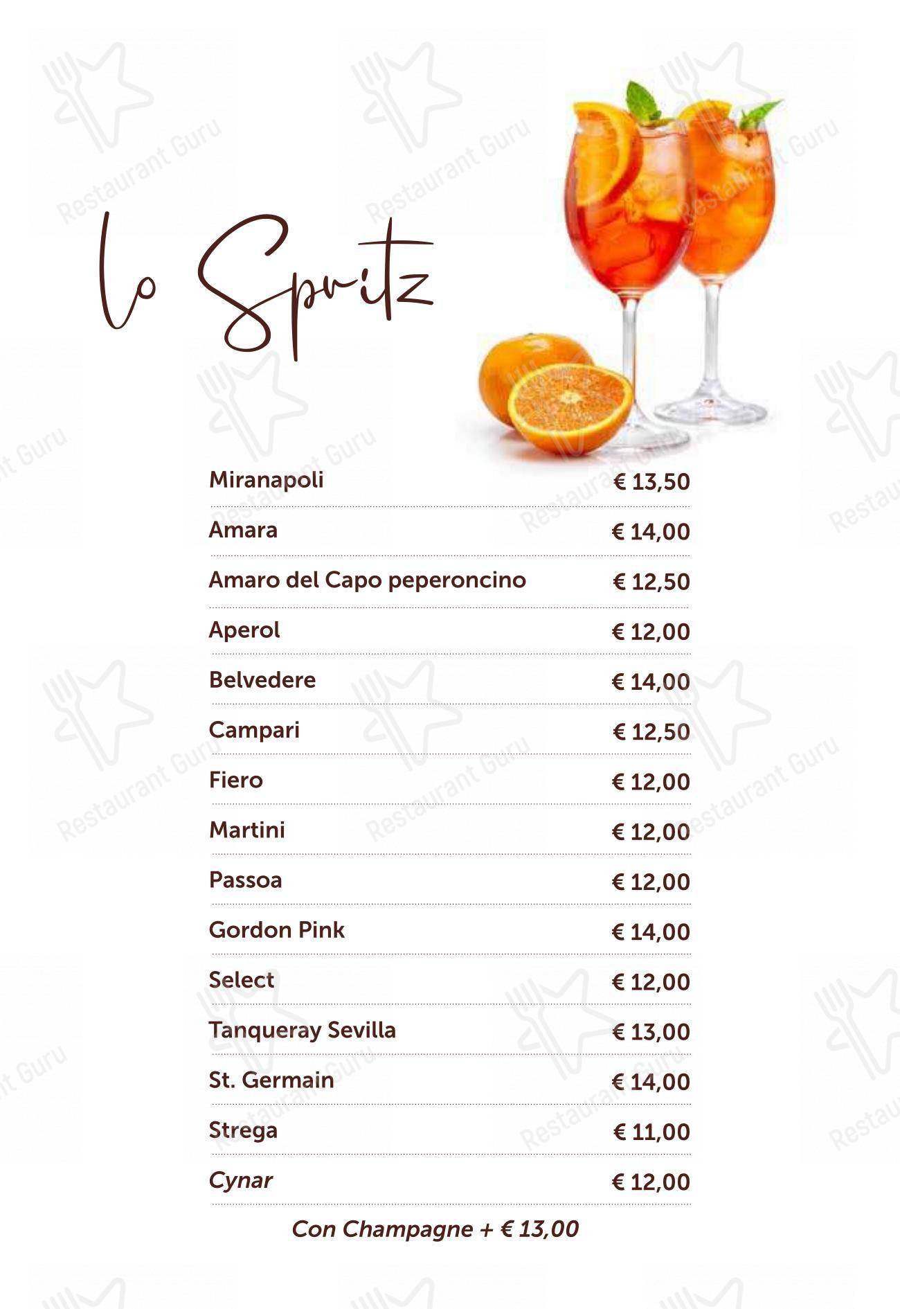 Bar Miranapoli in Napoli - Menu