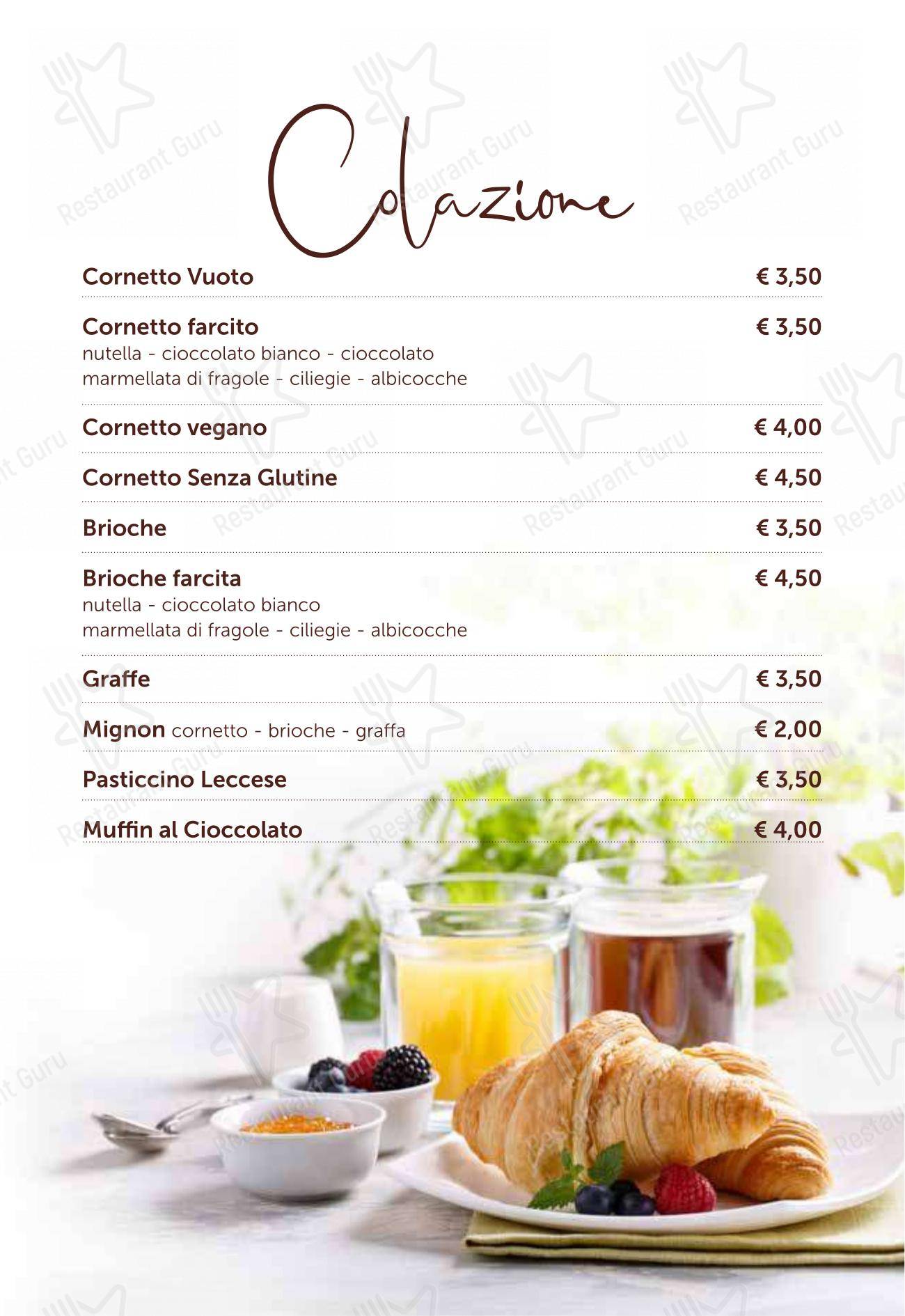 Menu per Bar Miranapoli in Napoli