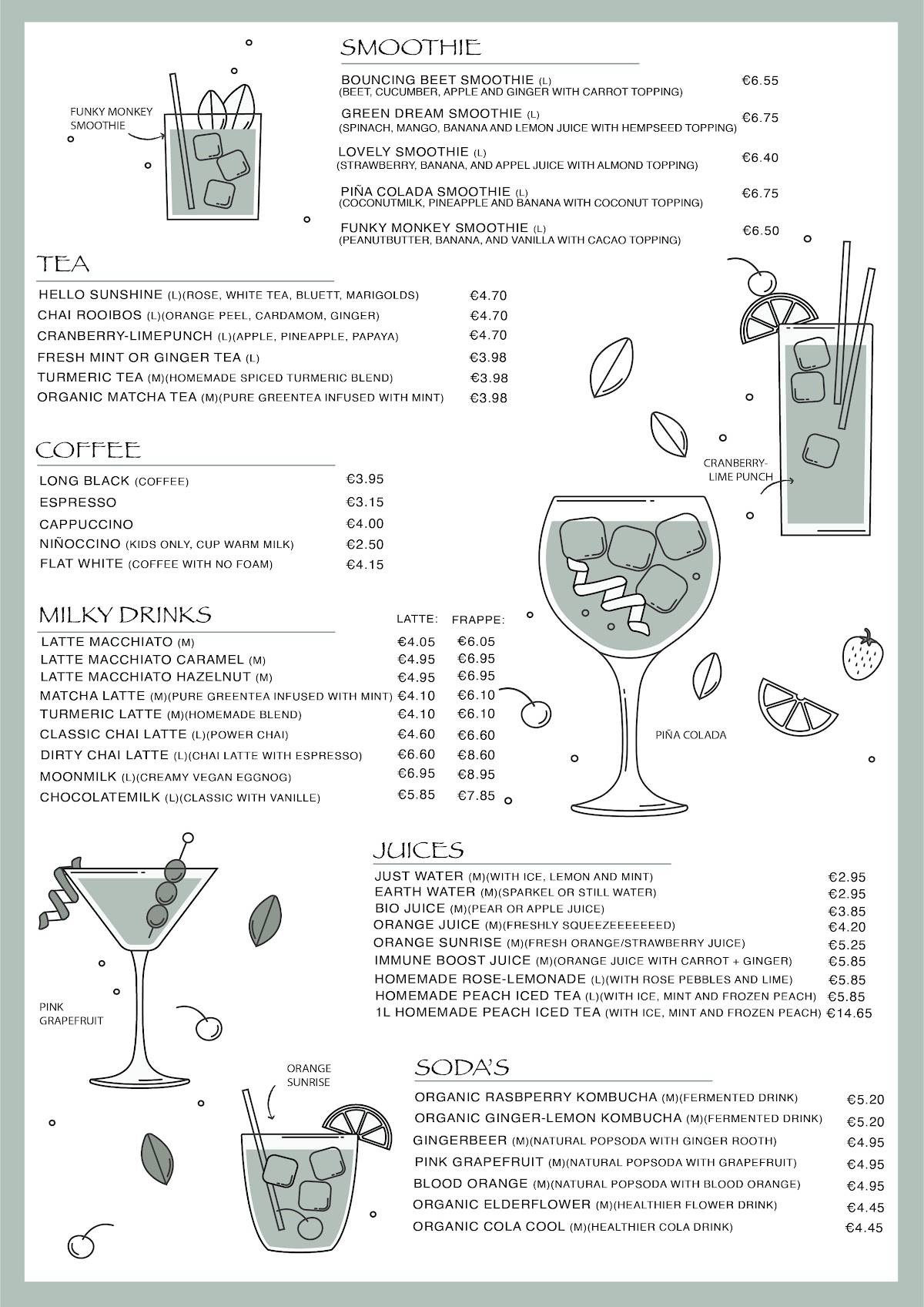 Menu at Miss Nice Banana, Gouda