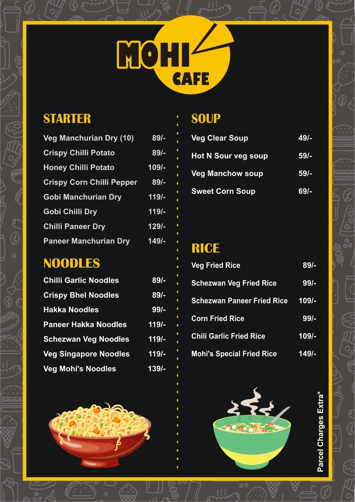 Mohi Cafe menu