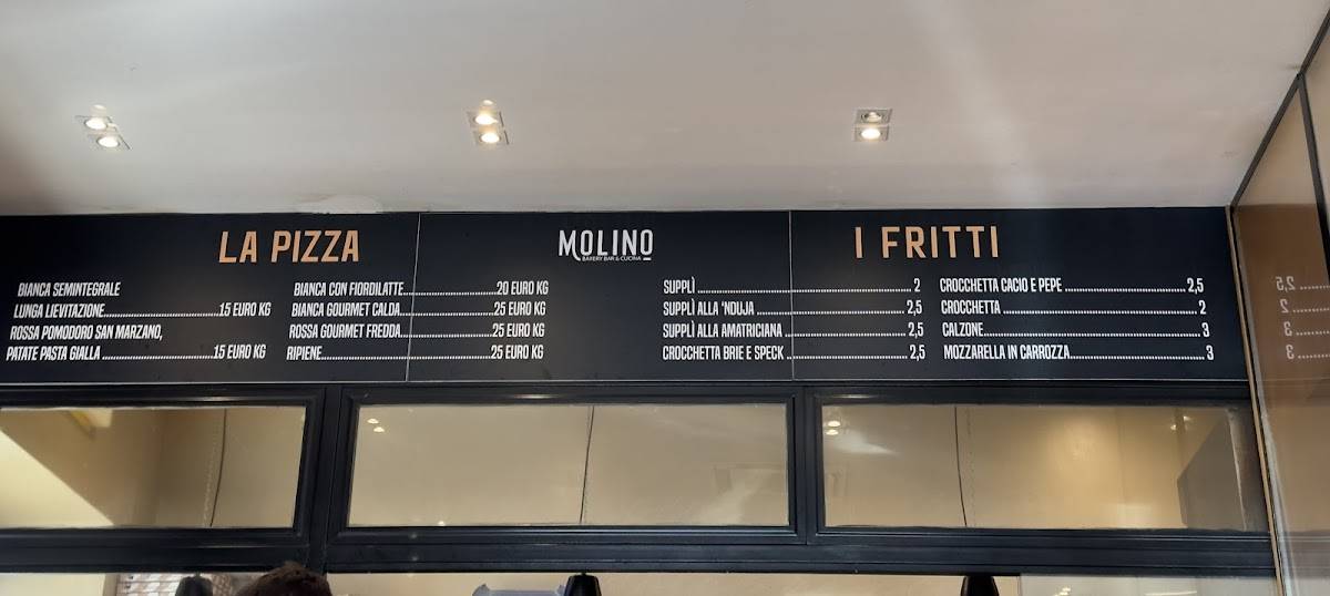 Menu di Molino bakery bar 