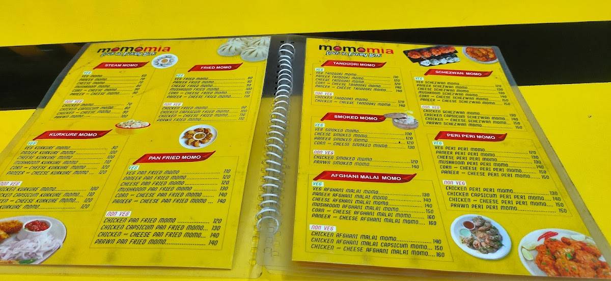 Momomia menu