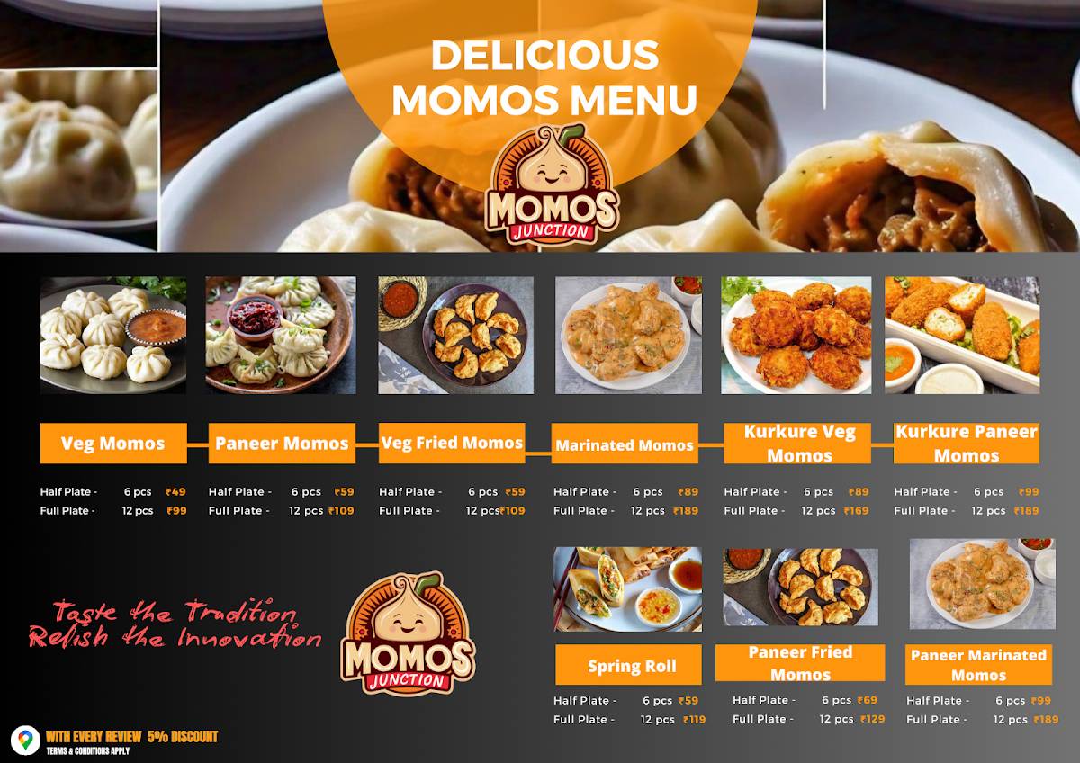 Momos Junction menu