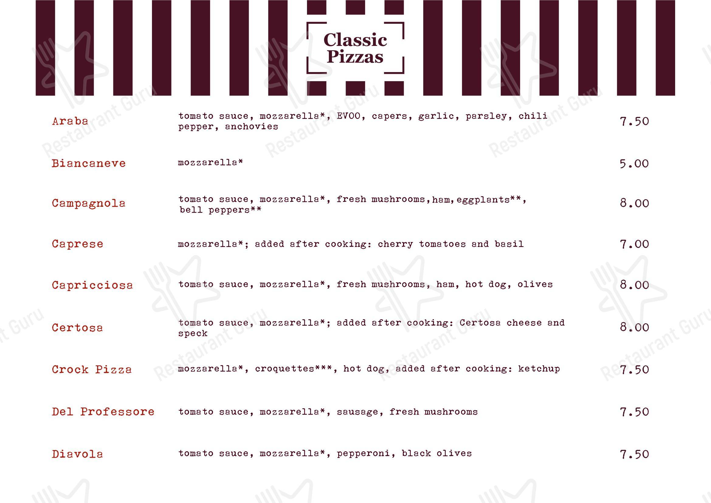 Menu per Mondo Pizza in Marsala