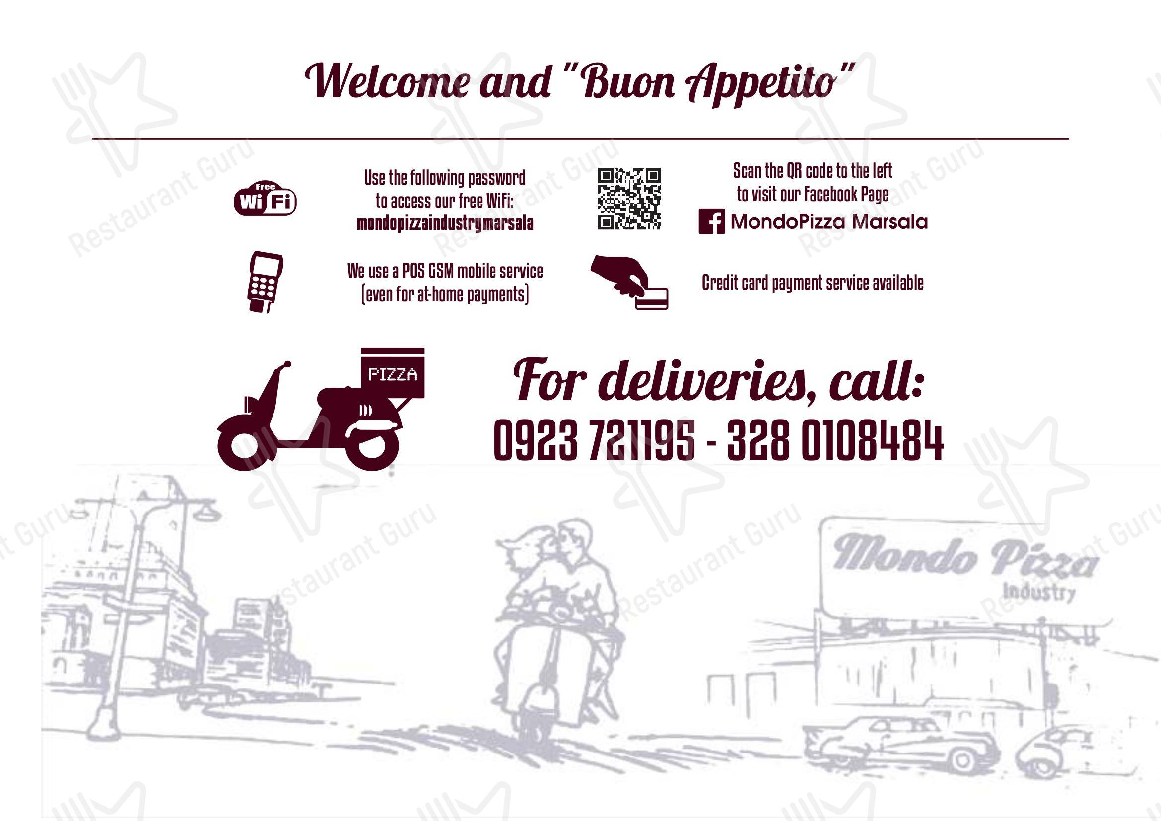 Menu di Mondo Pizza - Menu