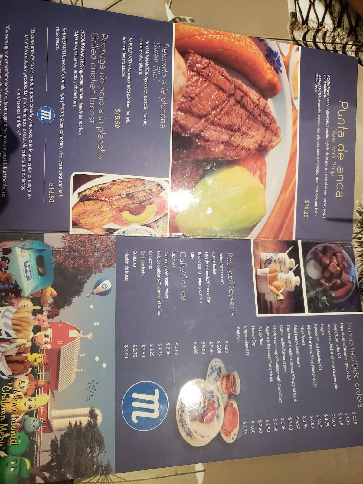Menu at Mondongo's Restaurante, Doral