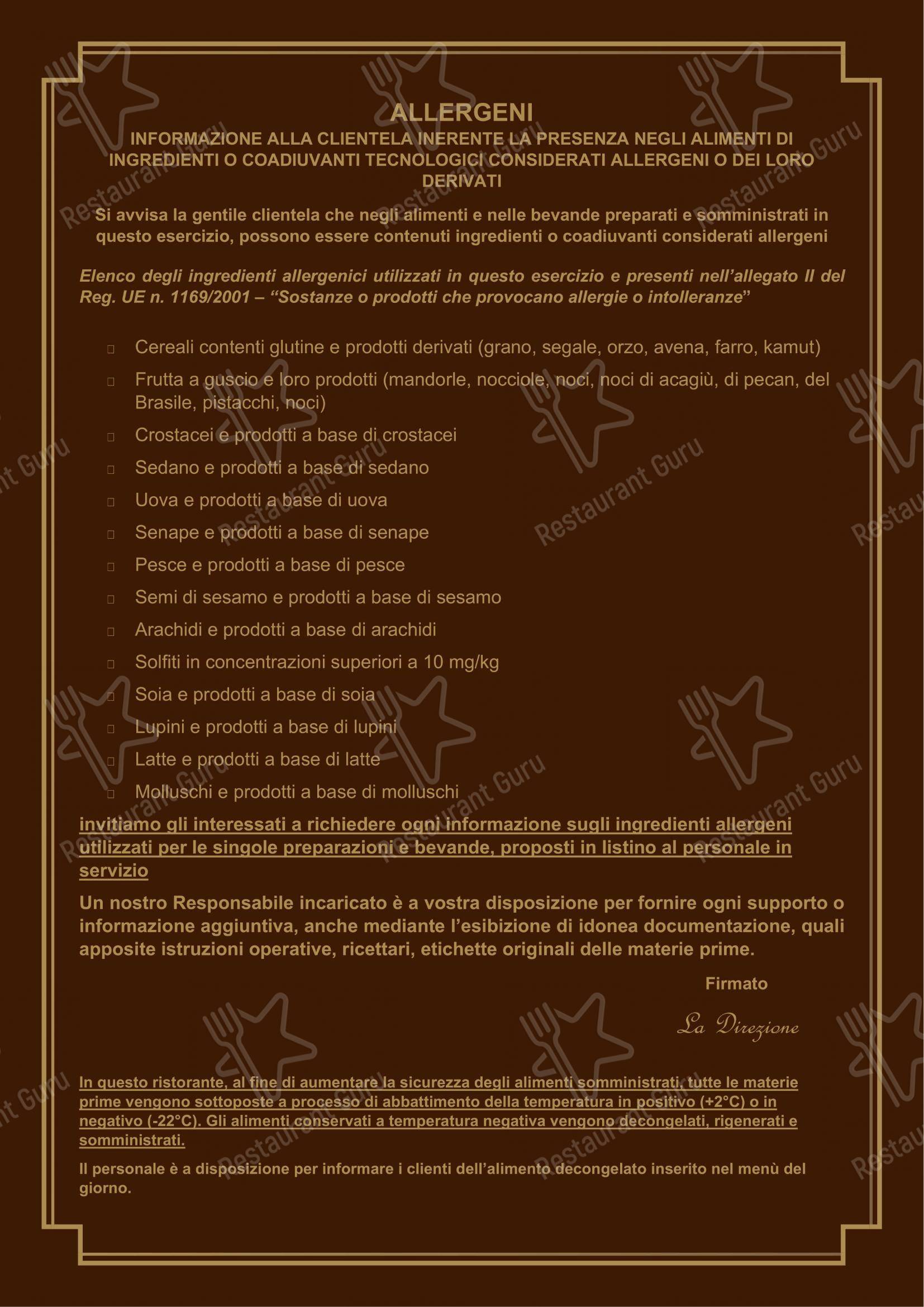 菜单 pour Morgan Restaurant dans Matera