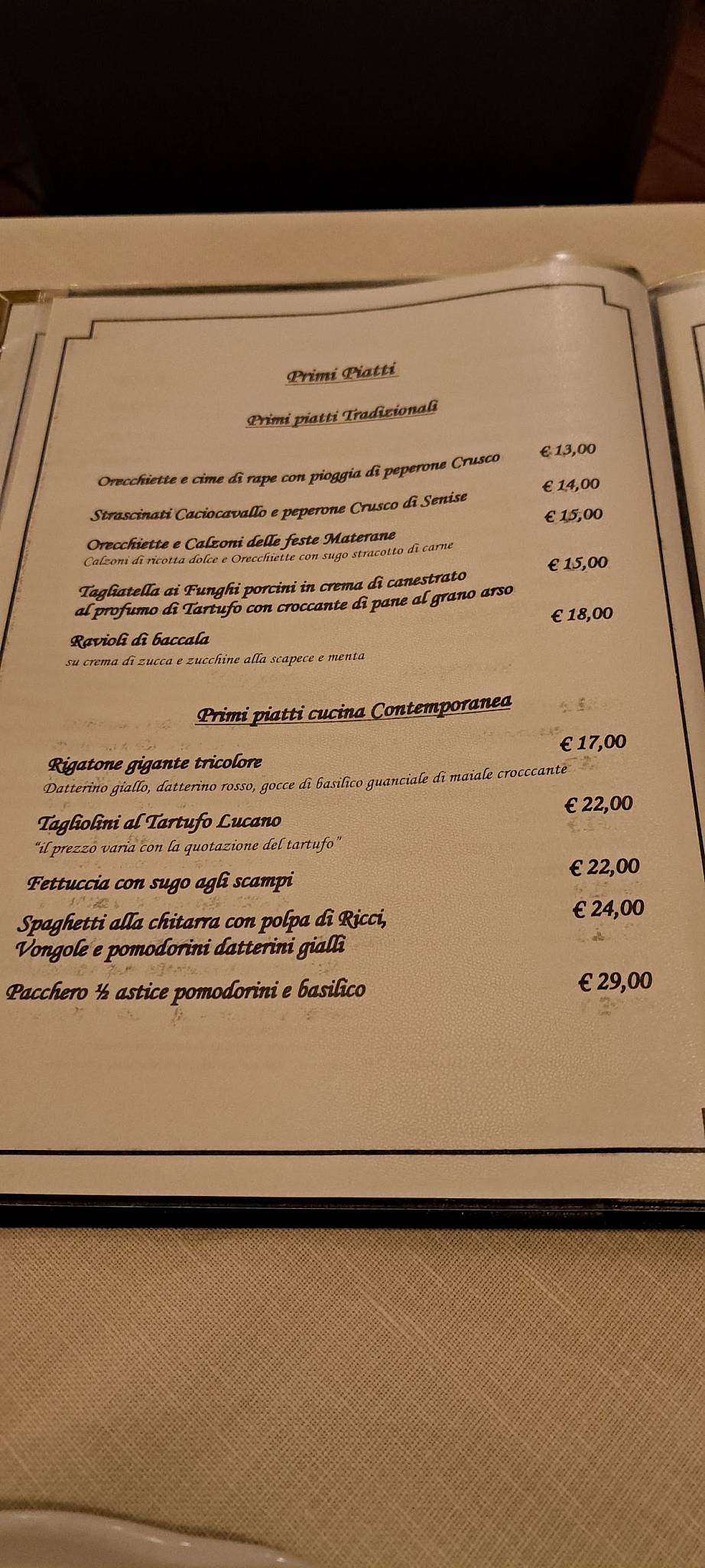 Menu de Morgan Restaurant