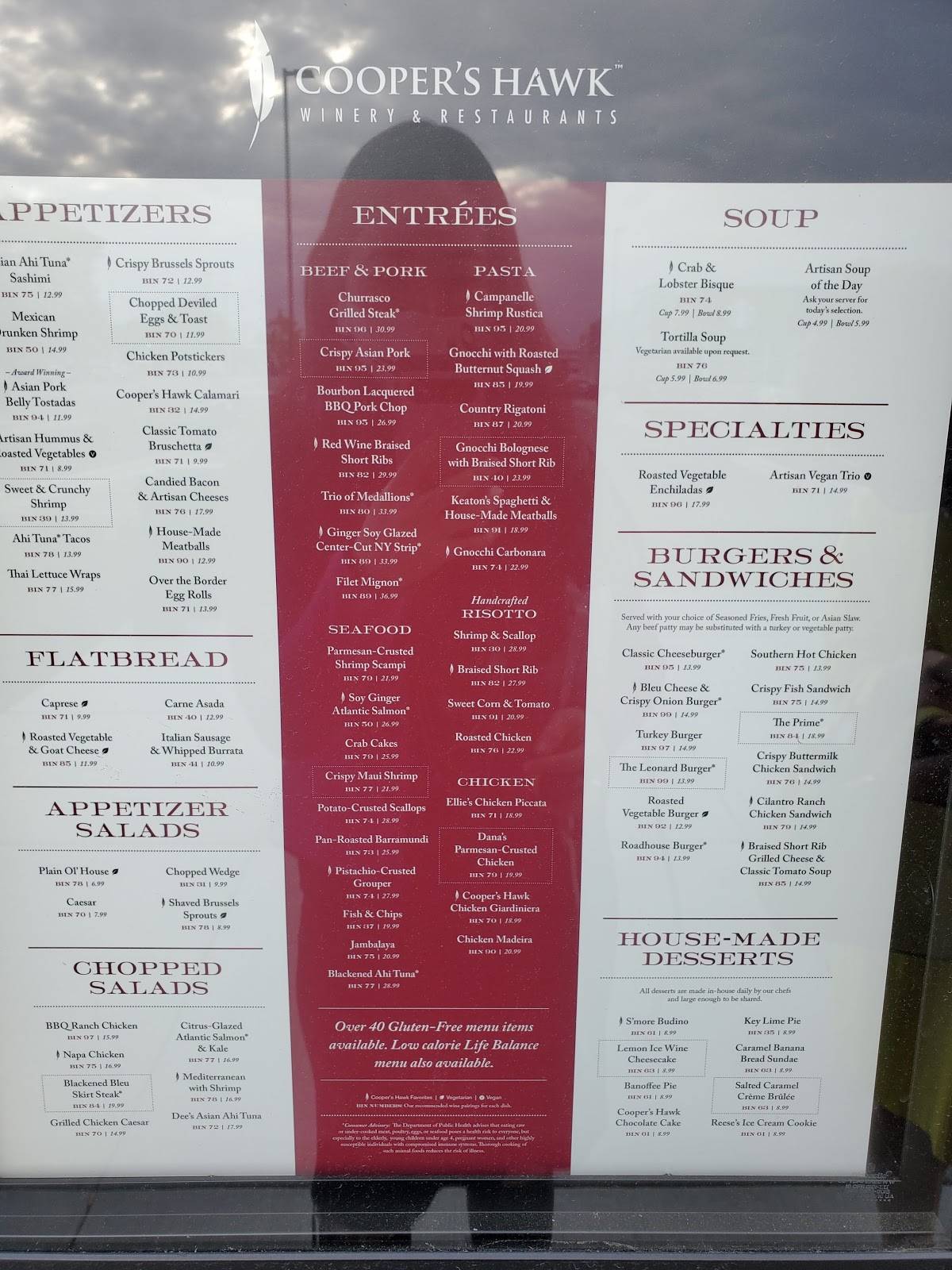 Menu at Cooper's Hawk Winery & Restaurant Morton Grove, Morton Grove