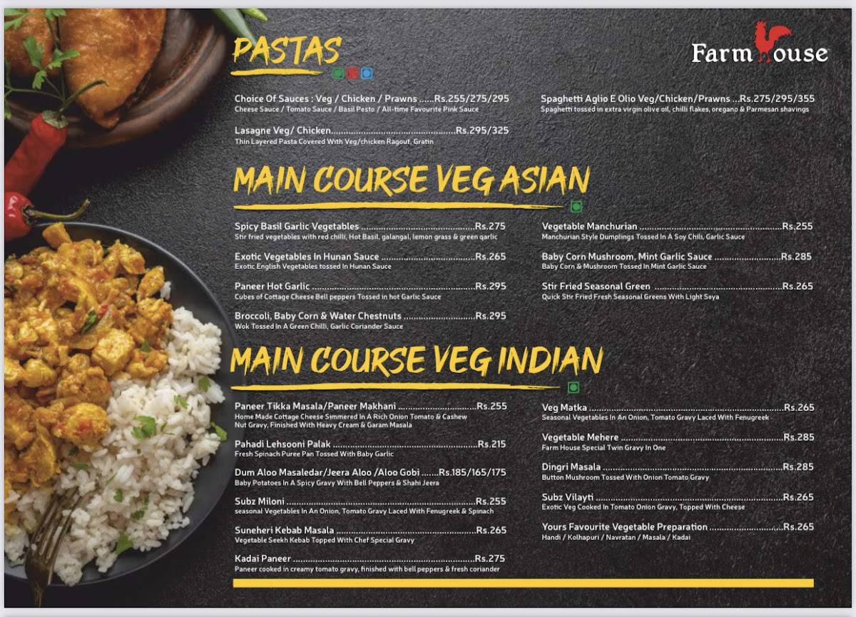 Farmhouse Village menu