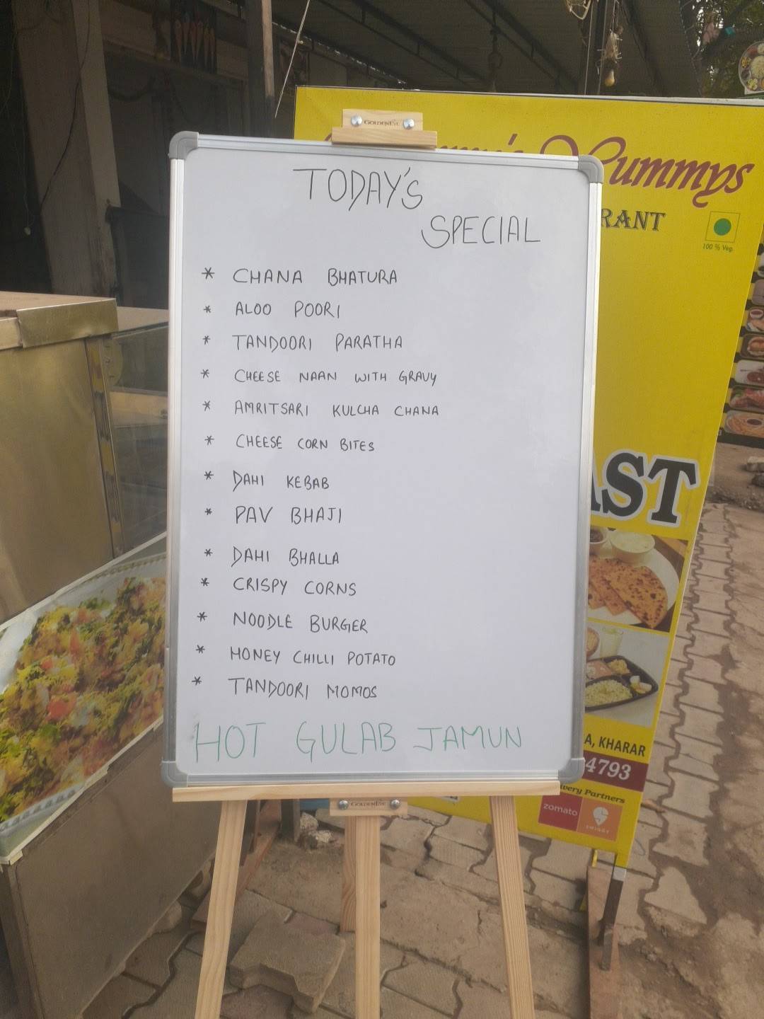 Mummy's Yummys menu