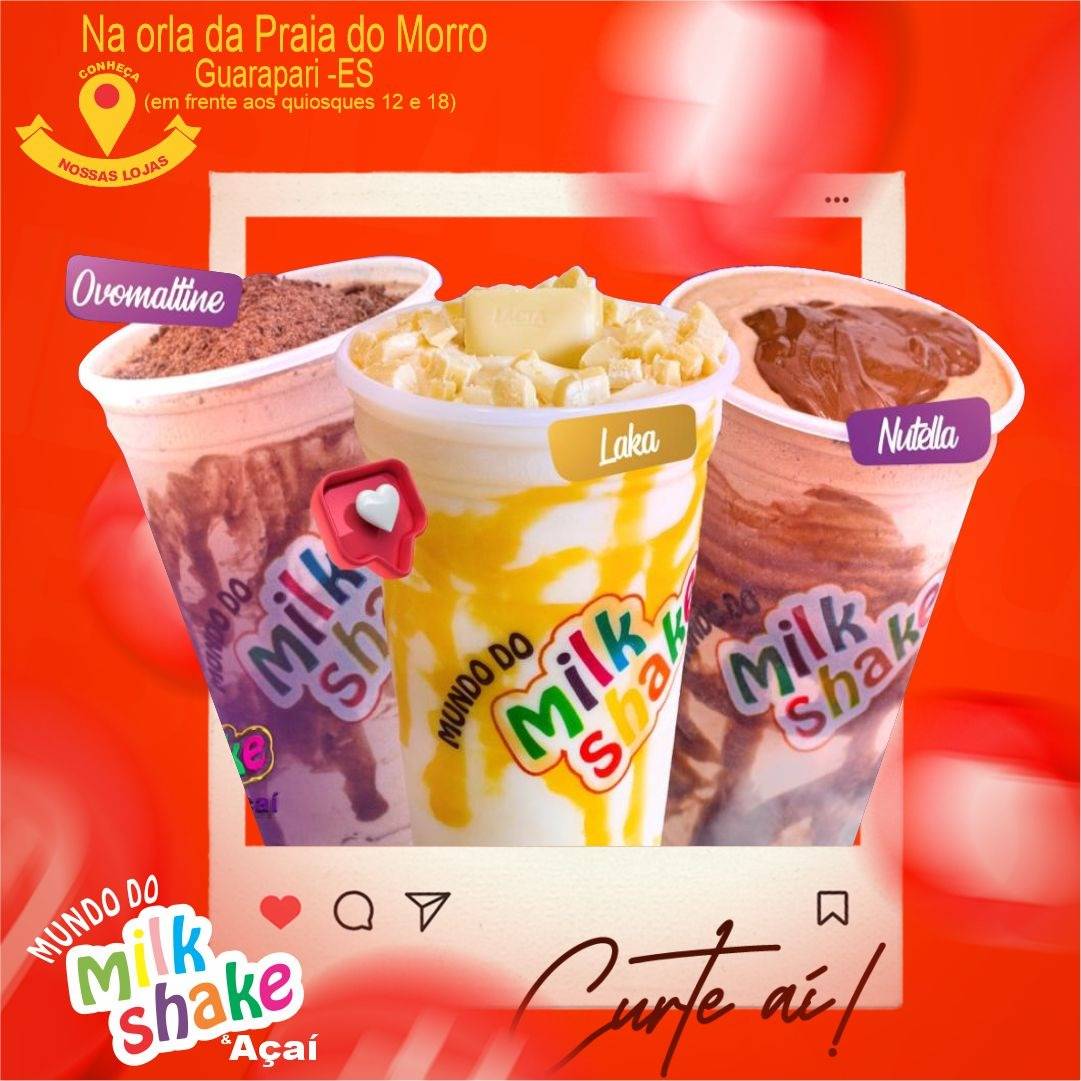 Mundo Do Milk Shake e Açaí cardápio