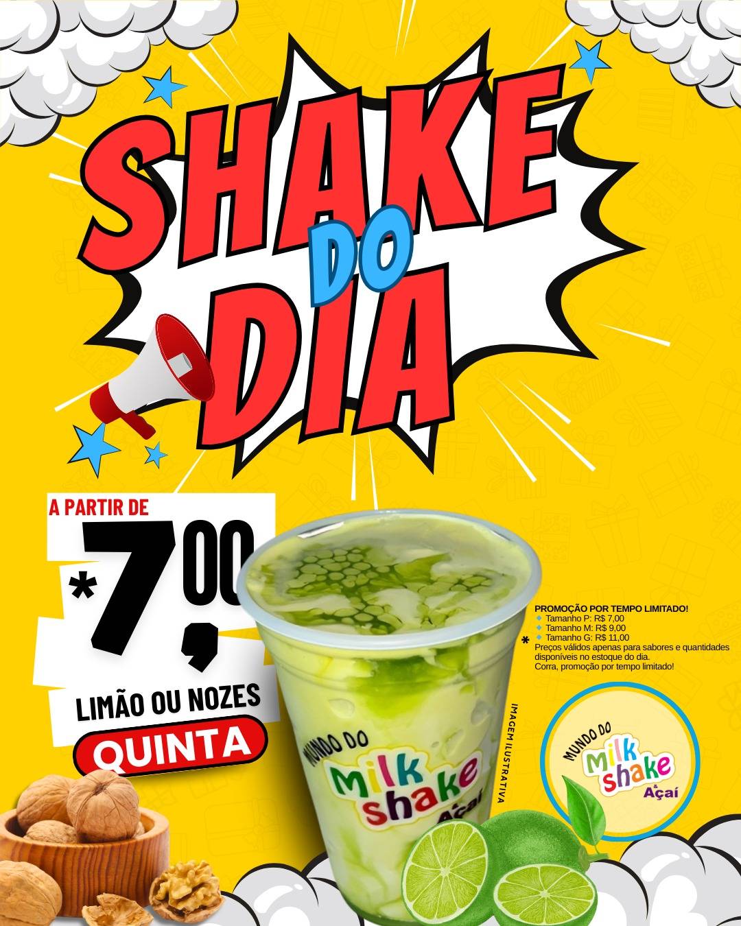 Mundo Do Milk Shake e Açaí cardápio