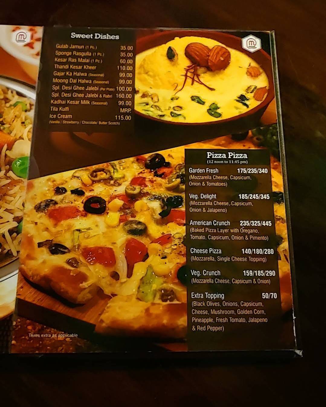 Mannat Haveli Murthal menu