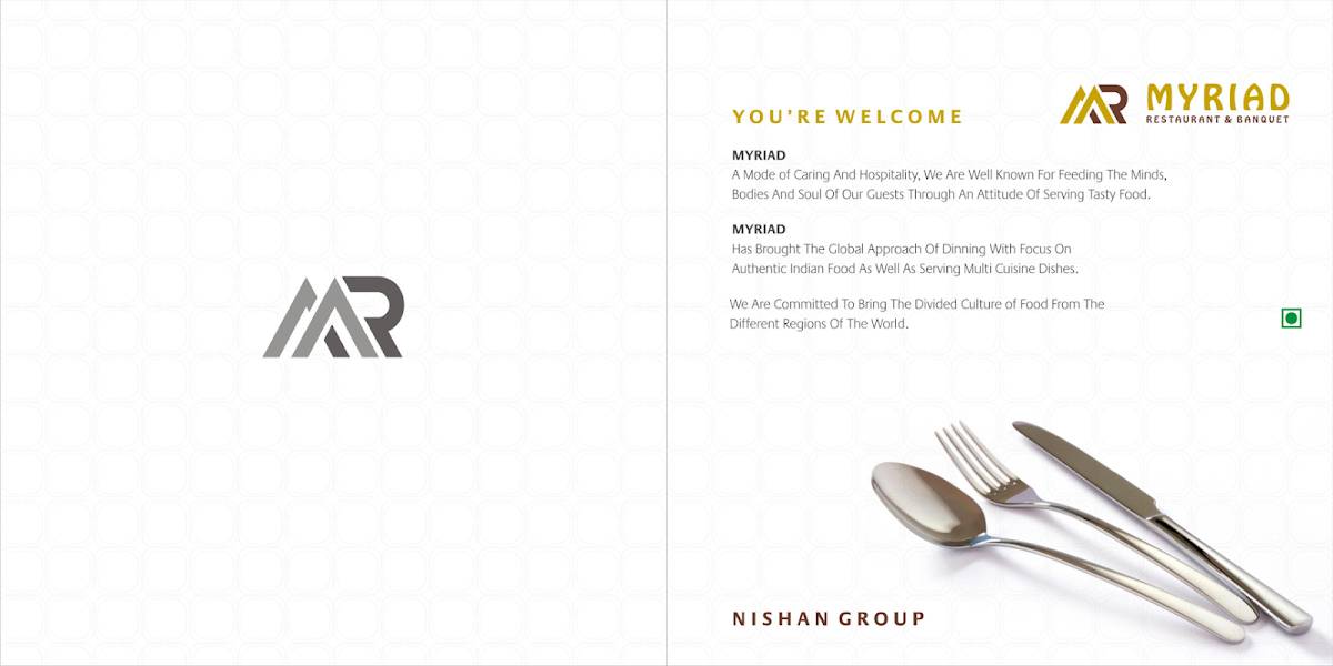Myriad Restaurant & Banquets menu