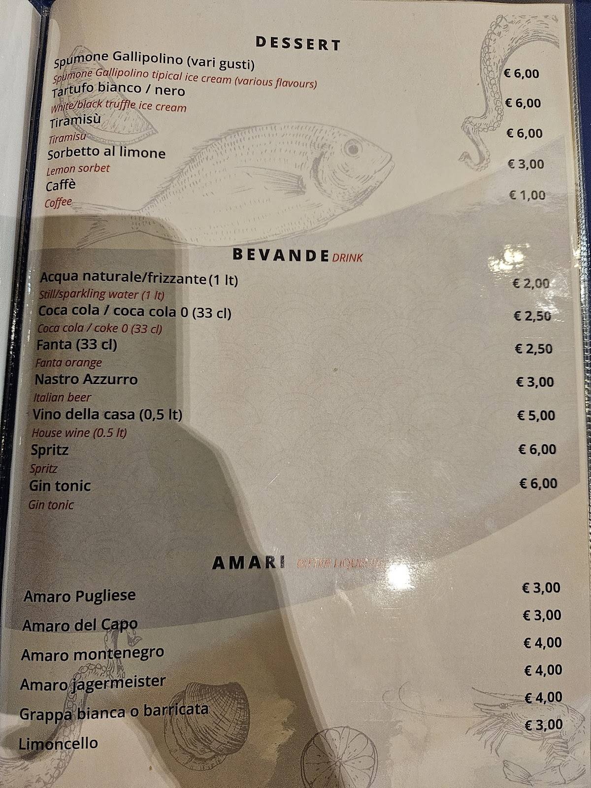 Menu di MĀRĒ NAVICULA 