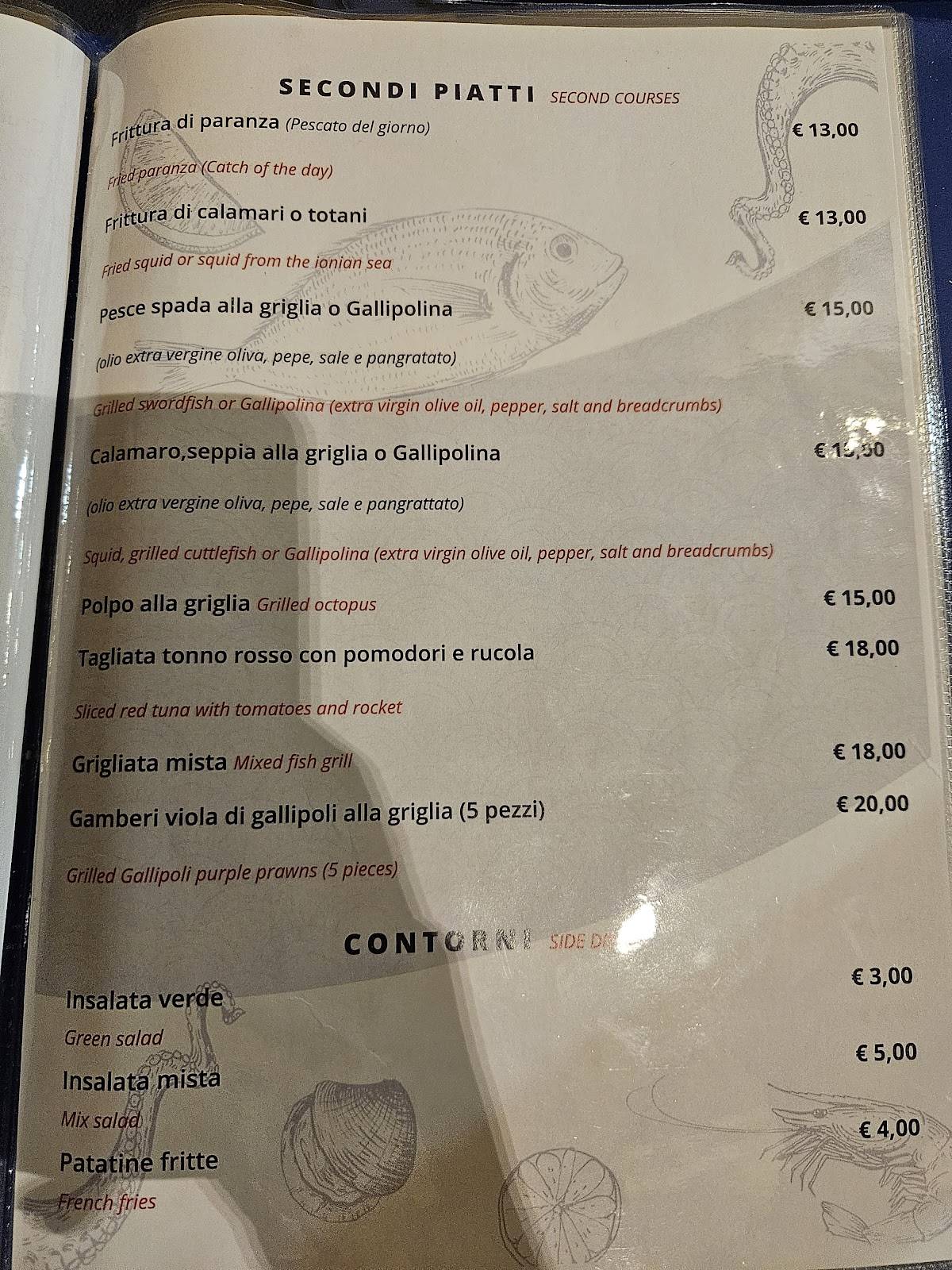 Menu di MĀRĒ NAVICULA 