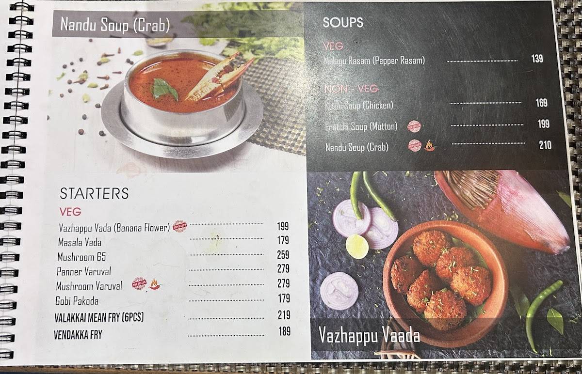 Naachiyar's menu