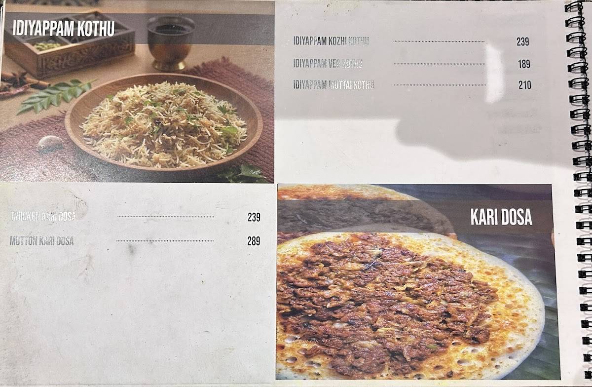 Naachiyar's menu