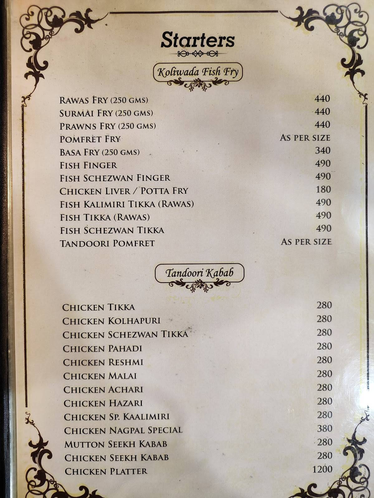 Nagpal Fish Fry menu