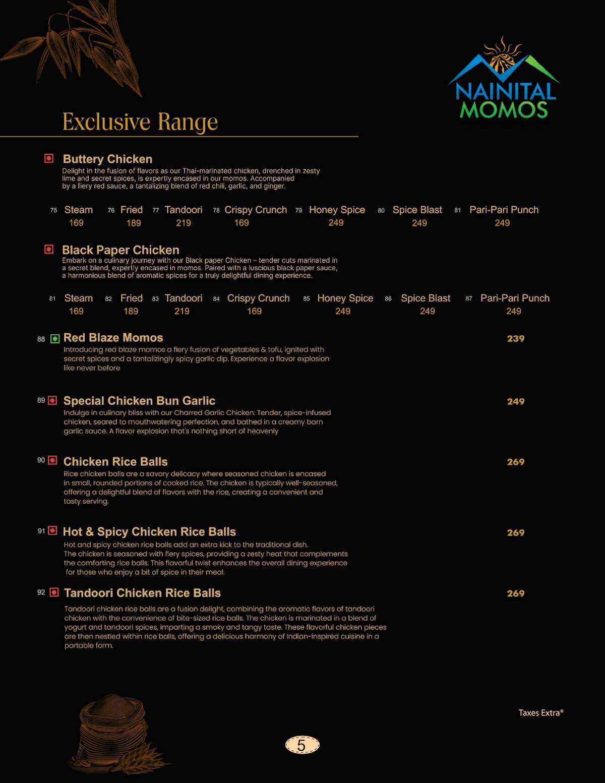 Nainital Momos - Multigrain momos menu