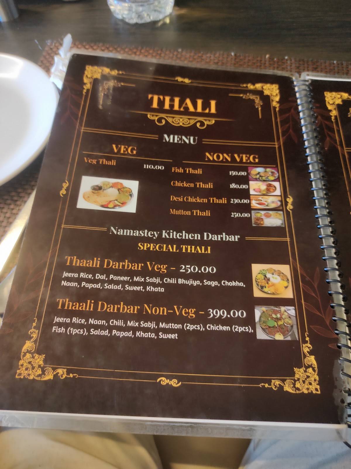 Namastey Kitchen Darbar menu
