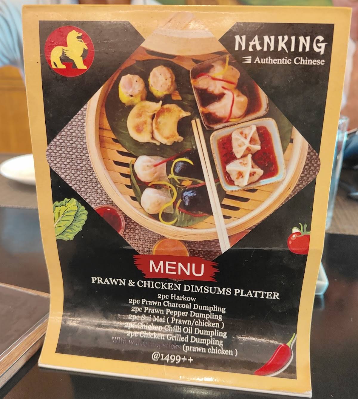 Nanking Chinese Restaurant menu