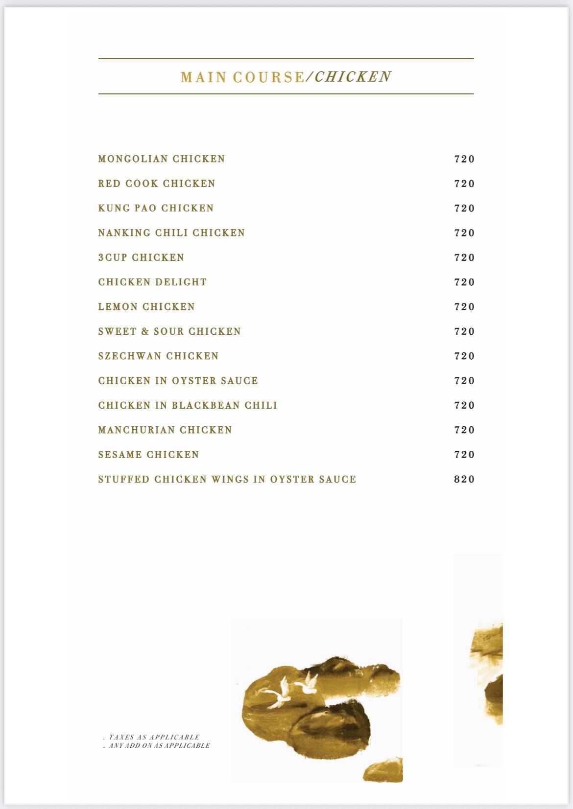 Nanking Chinese Restaurant menu