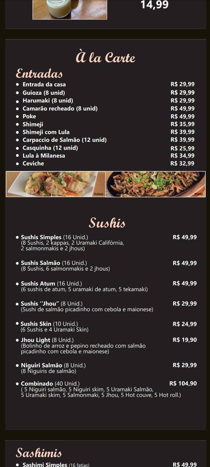 Nawaki Sushi - Ipiranga cardápio