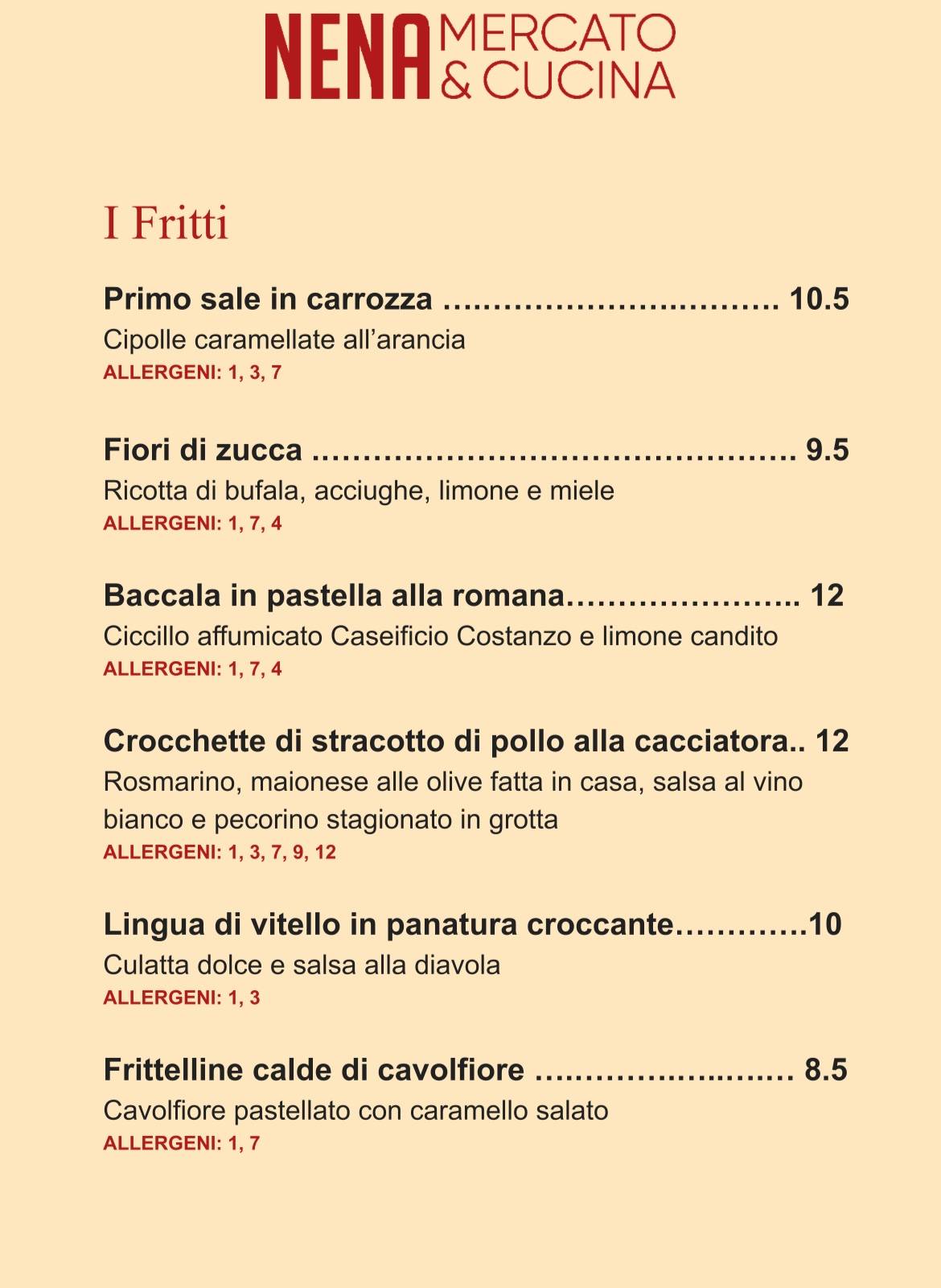 Menu di Nena Mercato&Cucina 