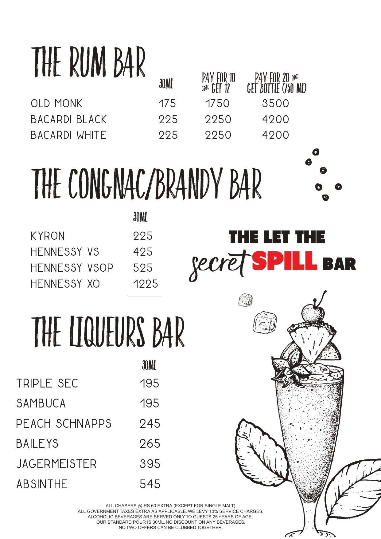 The Flying Saucer Cafe menu