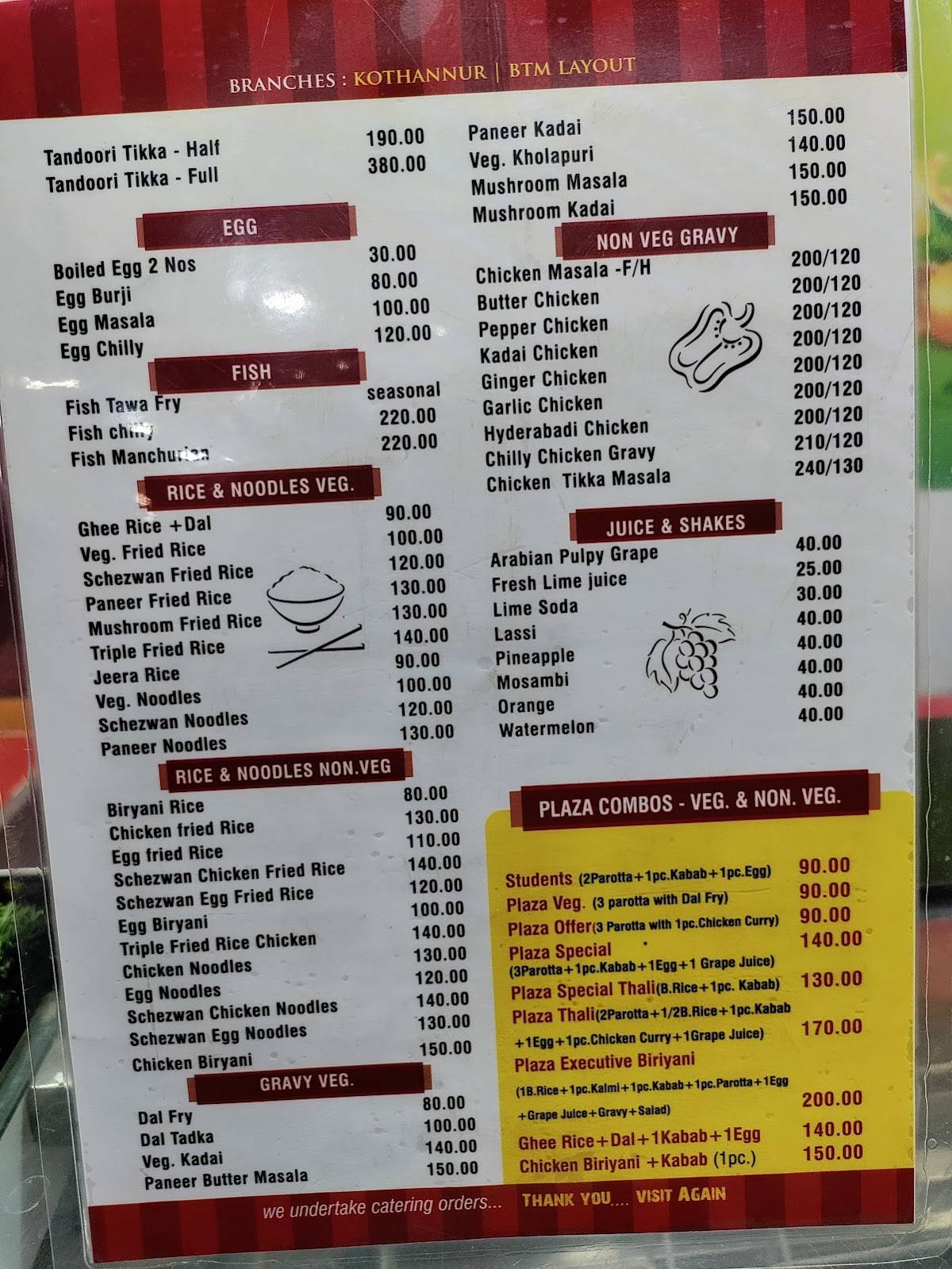 New Kabab Plaza menu