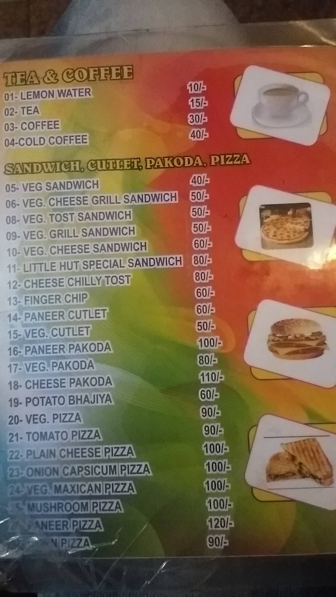 New Little Hut Restaurant menu